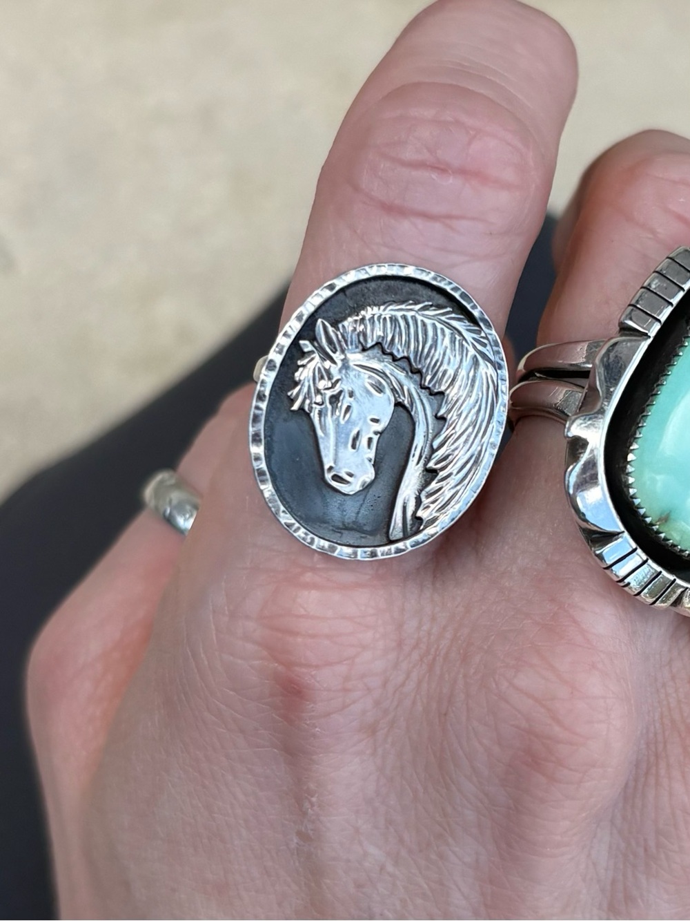 Appaloosa Designs Sterling Silver Horse Ring